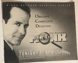 Monk Tv Series Print Ad Vintage Tony Shalhoub USA Network TPA5 - £4.26 GBP