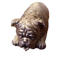 Vtg Handcrafted Pewter Bulldog Laying Down Collector Shelf Figurine 3.75... - $16.79
