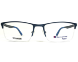 Champion Eyeglasses Frames CUFL1001 C02 Blue Rectangular Fleet Large 55-... - $73.99