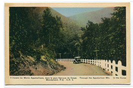 Appalachian Mountains Highway Gaspe Quebec Canada 1940s postcard - $5.94