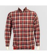 Pendleton Oceanside Shirt Mens S Red Plaid 100% Cotton Long Sleeve Butto... - $17.26