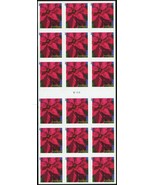 Holiday Poinsettia ATM Booklet Pane of 18 - Postage Stamps Scott 4821a - $34.16