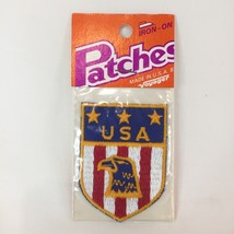 New Vintage Patch Badge Emblem Travel Souvenir Voyager Iron On U.S.A. Fl... - $19.78