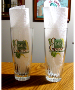 DAB EXPORT BEER  GERMANY  LOT OF 2  VINTAGE BEER GLASSES   1960&#39;S  ORIGI... - $10.00