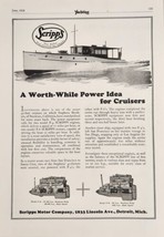 1928 Print Ad Scripps Marine Engines Stephens 40-Ft Cruiser Motor Detroi... - £17.02 GBP