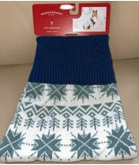 Boots &amp; Barkley Thick Knit Pet / Dog Sweater Size Med Blue Green Snowfla... - £15.62 GBP