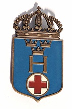 WWII Sweden Home Guard Red Cross Badge  - £11.73 GBP