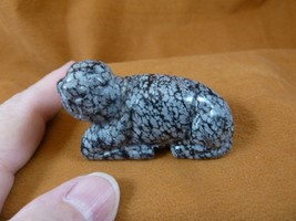 (Y-SEAL-707) black gray spot SEAL carving FIGURINE gem stone seals gemst... - £13.81 GBP