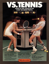 VS Tennis Arcade FLYER Original NOS Video Game Promo Art Sheet 1984 Retro - $23.40