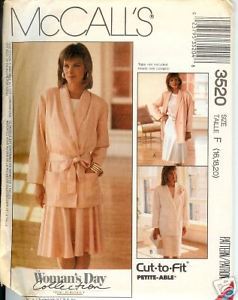 McCall's Pattern 3520 "Woman's Day" Misses' Jkt., Belt & Skirt Size 16 -20 - $1.50