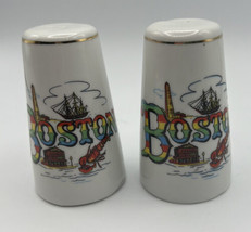 Salt and Pepper Shakers Boston Landmarks Souvenir Nanco Taiwan 3 x 1 Inches - $7.66