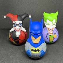 Mini’s Rockerz Dc Comics Wobbling Toy Figure Lot Of 3 Harley Quinn Batman Joker - £12.43 GBP