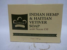 Nubian Heritage Soap Bar Indn Hmp Vetiver - £16.77 GBP