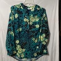 Lemon Way Top Blouse Floral Long Sleeves Sz. S - £23.74 GBP