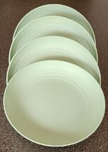 Four (4) ~ GREEN Speckled ~ 9" Round ~ 1.5" Deep ~ Wheat Straw ~ Dinner ... - $24.00