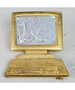 Vintage 1980s PC Computer w/ Mouse Estate Brooch Pin 1.25&quot; - €9,32 EUR