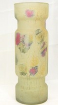 BZT Ltd. Vase Hand Painted Israeli Art Glass Israel 9.25&quot; Vintage - £92.64 GBP