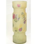 BZT Ltd. Vase Hand Painted Israeli Art Glass Israel 9.25&quot; Vintage - £90.95 GBP