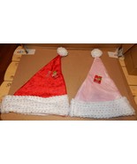 Christmas Sparkle Santa Hats His &amp; Hers 2 Each Adult Head Size Be Jolly ... - €6,46 EUR