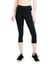 allbrand365 designer Womens Activewear Colorblocked Cropped Leggings,S,Noir Peri - £26.68 GBP