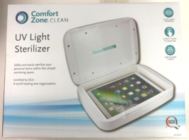 Comfort Zone CLEAN Enclosed UV Light Sterilizer Box for Tablets, Phones,... - $28.98