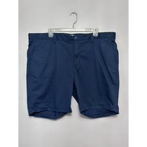 Open Edit Mens Casual Shorts Blue Flat Front Slim Fit Pockets Stretch 40... - $27.80