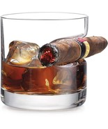 Godinger Cigar Crystal Whiskey Glass Old Fashioned W Indented Cigar Rest... - £22.73 GBP