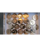 RARE 1970&#39;s The Danbury Mint MEN IN SPACE 21 Medals Bronze Proof Set - £144.88 GBP