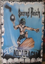 SACRED REICH Surf Nicaragua FLAG CLOTH POSTER BANNER Thrash Metal - £15.98 GBP