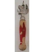Vintage A&amp;J Bottle Can Opener Red Distressed Paint Wooden Handle - €9,45 EUR