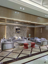 Italian light luxury matte leather sofa combination postmodern villa mansion lar - £2,454.99 GBP+