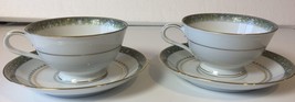 Pair of Noritake Thurston Cups &amp; Saucers 6871 - £17.77 GBP