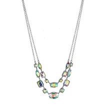 Shine Bright Like a Diamond Necklace 16.5 inch Double Strand Glass Stones - £11.76 GBP