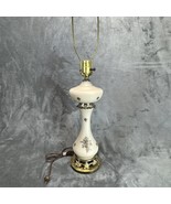 MCM Opal Frosted Glass Lamp Marble Bronze Gold Rose Stunning - $2,047.89 MXN