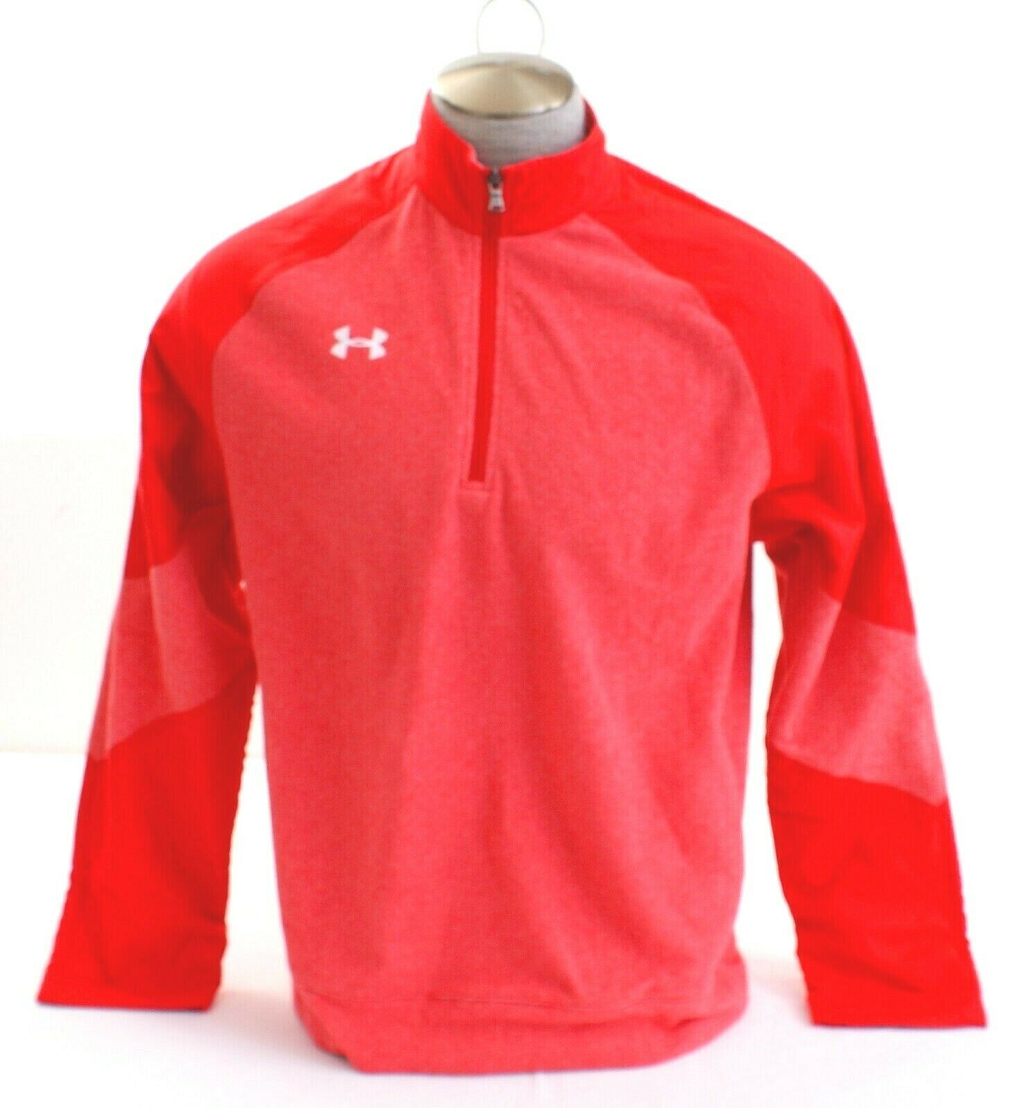 Under Armour UA Coldgear Performance Fleece Heather Red 1/4 Zip Jacket M... - $52.49
