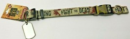 WALKING DEAD 21&quot; - 34&quot; Fight the Dead XL Dog Collar With Dog Tag - £19.35 GBP