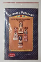 Greta Goose &amp; Bonnie Bear Towel Dolls Ozark Crafts Country Patterns Patt... - $9.89