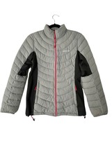 ICEPEAK Womens Puffer Jacket Full Zip Gray Black Winter Long Sleeve Size 6 - £18.84 GBP