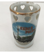 Vintage Cedar Point Ohio midway scene small toothpick holder park souvenir - €16,87 EUR
