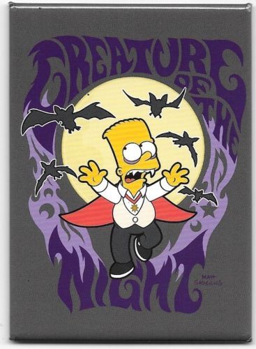 The Simpsons Bart as a Vampire Creature of the Night Refrigerator Magnet... - $3.99