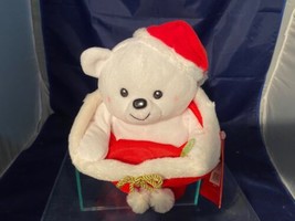 9” Be Jolly Plush Animated Christmas Polar Bear Peek A Boo NWT Works Great - £22.09 GBP