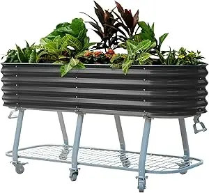 Vego garden 2 x 6 ft Raised Garden Bed with Legs and Wicking Cell Modern... - $1,130.73 CAD