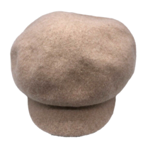 Universal Thread Newsboy Cap 100% Wool Y2K Style Tan Beige Cream Womens NEW - £29.31 GBP
