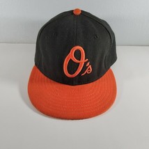 Baltimore Orioles Hat Mens Fitted 7.5 Black Orange - $14.82