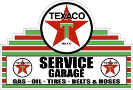 Texaco Service Garage Gas Oil Tires Belts &amp; Hoses Laser Cut Metal Sign - $69.95