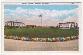 Junior College Modesto California 1935 postcard - £4.73 GBP