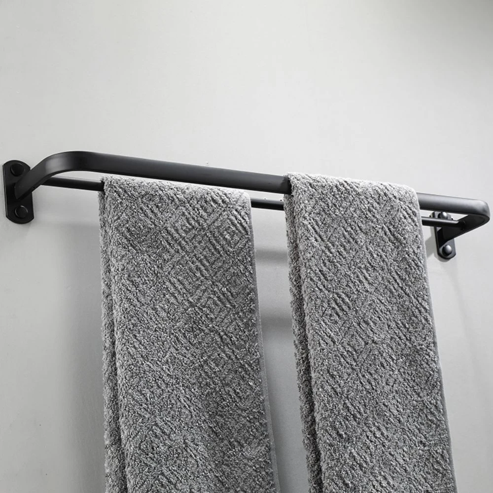 House Home Bath Towel Bars Over Door Hanger Rack Wall Black White Alumin... - $39.00