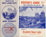 1950 Salt Lake City Utah Visitors Guide Tour Maps Temple Square Organ Re... - $27.72