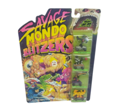 VINTAGE 1991 SAVAGE MONDO BLITZERS THE SEWER SURFERS MOC 4 PACK TOY NOS - £29.06 GBP