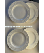 Mikasa Swirl White  Stoneware Set Of 4 Dinner Plates 11 1/4&quot; - £27.09 GBP